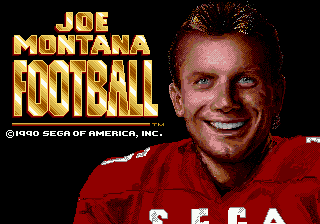 Joe Montana Football Title Screen